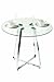 Premier Housewares Metropolitan Round Glass Dining Table with Chrome Legs, 76 x 90 x 90 cm