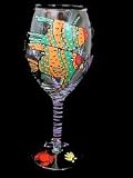 Angel Fish Design - Hand Painted - Grande Wine -16 oz.