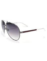 Gucci 1933 S Sunglasses 1933S Dark Ruthenium White 6XL 9C Shades by Gucci