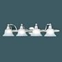 Thomas Lighting SL7474-78 Cascade - Four Light Bath Bracket, Brushed Nickel Finish with Alabaster Glass