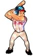 Atlanta Braves 20" Double Sided Window Light-Up Player - Baseball Sports Merchandise