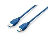 EQUIP USB 3.0 Kabel A->A 3m S/S blau