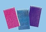 Glitter Spiral Notepads - Package of 12