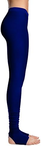 Alinamalina Women's Extra Long Yoga Leggings With Spats Blue L