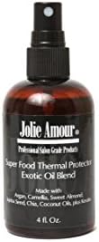 Professional Thermal Protector by Jolie Amour- 6 Exotic oils plus Keratin- Prevents heat damage from flat irons- Coconut oil- Keratin- Chia Seed- Argan- Sweet Almond- Jojoba- and Camellia