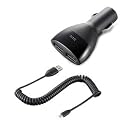 Genuine HTC C300 Dual USB Car Charger with MicroUSB Cable