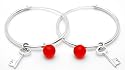 Rubie Rae Sterling Silver Key Hoop Earrings
