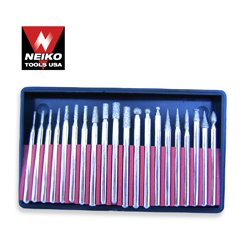 Click here to buy Pro-Quality 20-Piece Diamond-Point Bit Set for Dremel-type Rotary Tool - Glass, Stone,... by Hawk.