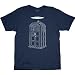 Dr. Doctor Who Police Booth Linear Tardis Navy T-shirt Tee Large