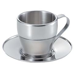 パール金属  アルゴ ダブルステンレス コーヒーカップ&ソーサー 160ml MK-4137
