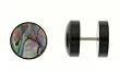 Blue Shell Acrylic Fake Plug - 16 Gauge Ear Wire - 12mm Fake Part - Sold as a Pair