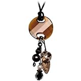 Handcrafted Bohemian Mocha Crystal Necklace MADE WITH SWAROVSKI ELEMENTS