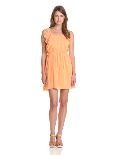 BCBGeneration Womenâs Flutter Dress, Peach, Small BCBGeneration Womenâs Flutter Dress, Peach, Small