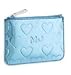 Marc By Marc Jacobs Limited Edition Heart Skinny Case Wallet Bag with Key Ring Blue