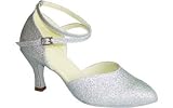 Wedding Shoes - Silver Sparkle Doreen - Ballroom or Latin Dancing Shoes
