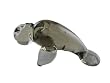 Miniture Glass Figurines-Glass Aquatic Figurine Animals - Manatee