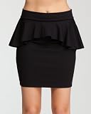 bebe Peplum Knit Pencil Skirt