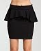 Peplum Knit Pencil Skirt - BLACK (XS)
