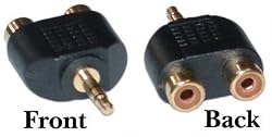 2 x RCA Female / 1 x 3.5mm Stereo Male Adaptor