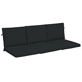 Strathwood Falkner 3-Seater Deep Lounge Sofa Polyester Cushions - Set of 6 - Solid Black