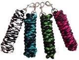 Showman Zebra Stripe 10' Cotton Lead with Snap