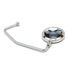 Silver Grey Bling Crystal Purse Hanger
