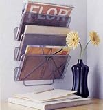 indicate Design Ideas Wall Works Magazine Rack, Small, Silver