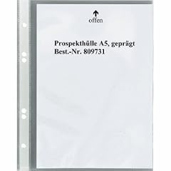 5 Star 809731 Prospekth�llen DIN A5, genarbt gepr�gt oben 60my PP Inh.100