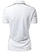 Coolon 2 Tone Collar Zipup Polo T-Shirt White XXL