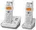 5.8GHZ Analog Cordless Phone White Caller Id 2HANDSET