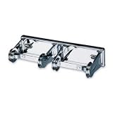 San Jamar Locking Toilet Tissue Dispenser, Silver