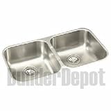 31-1/4 x 18-1/4 Double Band Stainless Steel Undercounter Sink Elumina