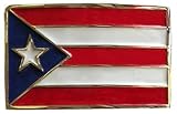 Mens PUERTO RICO FLAG Punk Rock Metal Belt Buckle