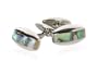 Semi-Precious Abalone Oval Silver Cufflinks with Gift Box