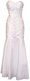 Beaded Taffeta Mermaid Prom Formal Gown Holiday Party Cocktail Dress Bridesmaid, Medium, Ivory