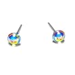 Aurore Boreale Moonstone Czech Crystal Stud Earrings, 4mm