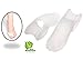 Rami Naturals Gel Toe Separators- Bonus Beauty Recipes - Bunion Spacers Straightener Corrector (White)