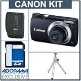 Canon Powershot A3300 Digital Camera Kit - Black - with 4GB SD Memory Card, ....