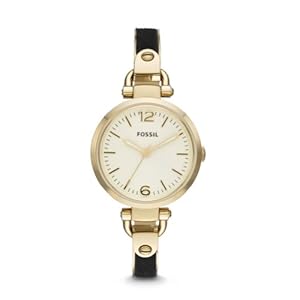 Georgia Three-Hand Bangle Watch Gold-Tone And Black