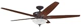Hunter Ceiling Fans 23963 Stockbridge Fan - New Bronze - Light Kit and Remote Indoor Fan 70