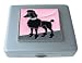 poodle21 - Black Poodle Mirror Pill Box