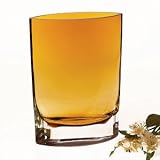 AMBER SAMANTHA VASE - SAMANTHA CRYSTAL AMBER VASE - vase