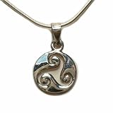 Legends of Ireland Celtic Pendant with Sterling Silver Snake Chain Necklace