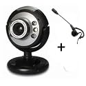 USB Webcam + Microphone Headset For Laptop XP Vista Skype MSN 5.0 Megapixels