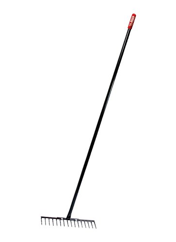 Bully Tools 92316 18-Inch Landscape Rake with Steel Handle and 18 2.5-Inch Hardened Steel Tines
