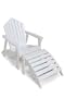 Jack Post Jennings JN-22W Adirondack Chair and Ottoman, White