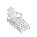 Jack Post Jennings JN-22W Adirondack Chair and Ottoman, White