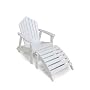 Jack Post Jennings JN-22W Adirondack Chair and Ottoman, White