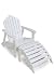 Jack Post Jennings JN-22W Adirondack Chair & Ottoman Painted White