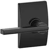 Schlage F10 LAT 622 CEN Century Collection Latitude Passage Lock Lever, Matte Black